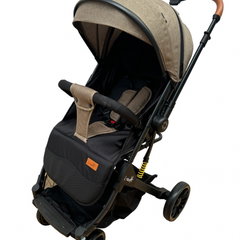 Carucior sport, cu maner reversibil, suspensii pe cadru, pliabil si troler, C1 Crem, L-Sun