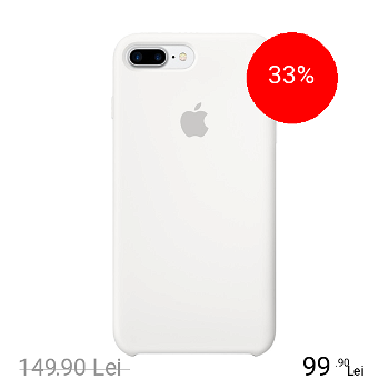 Husa de protectie APPLE pentru iPhone 7 Plus, silicon, white