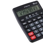 Calculator de Birou MRG MCT9018, 12 digits, Auto Replay, LCD, Negru