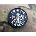 PATCH CAUCIUC - GUNS AND BACON - SWAT, JTG