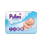 Scutece Pufies Sensitive, 1 Newborn, New born Pack, 2-5 kg, 36 buc