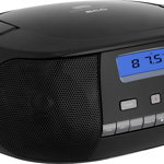 Radio CD Player ECG CDR 500 negru, tuner FM cu memorie 20 de posturi, 