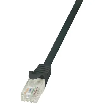 Cablu Patchcord LogiLink cat6 u/utp econ line 0,25m negru, LogiLink