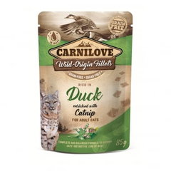 Hrana Umeda pentru pisici Carnilove cu Rata si Catnip, 1x85 g