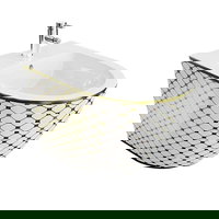 Bideu suspendat Spectrum, Trendi Cheked Gold, cu fixare ascunsa, alb- auriu, SPECTRUM