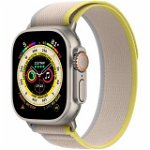 Smartwatch Watch Ultra GPS+Cellular 49mm Titanium Case si Curea S/M Yellow/Beige Trail Loop Galben