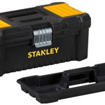 Stanley STST1-75515, essential, cutie pentru scule cu doua organizatoare pe capac si tava detasabila, inchizatoare metalica, 7.60 litri, (12.5 inch) 320x188x132mm