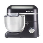 Mixer planetar Beper, 1500 W, 7 L, 41.7x27.8x37.6 cm, inox/plastic, negru, Beper