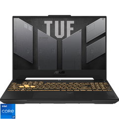 Laptop ASUS Gaming 15.6'' TUF F15 FX507ZU4, FHD 144Hz, cu procesor Intel® Core™ i7-12700H (24M Cache, up to 4.70 GHz), 8GB DDR4, 512GB SSD, GeForce RTX 4050 6GB, Free DOS, Mecha Gray