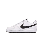 Nike, Pantofi sport cu perforatii Court Borough Low 2, Negru, Alb optic, 36.5 EU