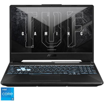 Laptop Gaming ASUS TUF F15 FX506HC cu procesor Intel® Core™ i5-11400H pana la 4.50 GHz, 15.6", Full HD, IPS, 144Hz, 8GB, 1TB SSD, NVIDIA® GeForce RTX™ 3050 4GB, No OS TGP 75W, Graphite Black
