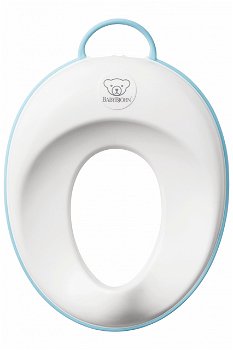 BabyBjorn - Reductor pentru toaleta Toilet Training Seat, White/Turquoise, BabyBjorn
