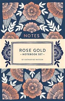 Rose Gold Notebook Set: Two Foil-Stamped Notebooks