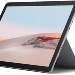 Tableta Microsoft Surface Go 2, Procesor Intel® Pentium Gold 4425Y, PixelSense 10.5", 4GB RAM, 64GB eMMC, 8MP, Wi-Fi, Bluetooth, Win10 Home (Argintiu)