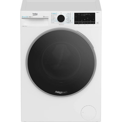 Masina de spalat rufe frontala Beko B7WFU69418WB ES, 9 kg, 1400 RPM, AddXtra, Remote Control, AquaTech, IronFast, SteamCure, Recycled Tub, ProSmart Inverter, Clasa A
