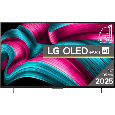 Televizor Smart LG OLED evo AI C5 42Inch 4K Ultra HD WebOS 25 Wi-Fi Negru