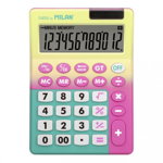 Calculator de Birou Milan, 12 Digits, Corp Plastic, Culoare Galben/Roz