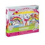 Set 2 puzzle 24 piese 20x25 cm cu sclipici - Unicorni