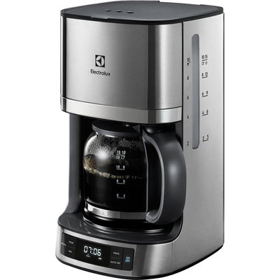 Cafetiera Electrolux EKF7700, 1080W, 1,375L, selector aroma, timer programabil 24h, Auto-off 40 min, corp inox