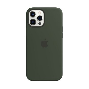 Apple iphone 12 pro max silicone case with magsafe - cypress green (seasonal fall 2020), "mhlc3zm/a"