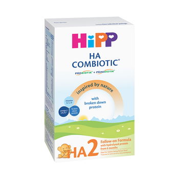 Lapte praf formula de continuare HA2 Combiotic, +6 luni, 350 g, Hipp