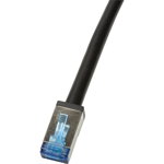 Cablu S/FTP LOGILINK Cat6a, cupru-aluminiu, 50 m, negru, AWG26, dublu ecranat CQ7143S, LogiLink
