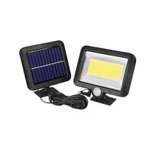 Lampa cu panou solar separat FOXMAG24, cu telecomanda, 100 LED-uri, senzor de miscare, negru, FOXMAG24