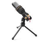 Microfon Esperanza EH182, Stand, Stand reglabil, Cablu 1,8 m, Sensibilitate -38 dB ± 2dB, Negru/galben, Esperanza