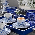 Set cești de cafea True Blue, Alb, 27x7x17 cm, Kütahya Porselen