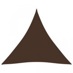 Parasolar, maro, 4x4x4 m, țesătură oxford, triunghiular