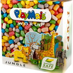 Cutie cu 850 de pufuleţi PlayMais - Lumea Junglei