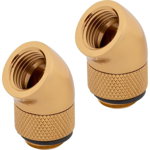 Accesoriu cooling Corsair Hydro X Series 45° Rotary Adapter Twin Pack Gold