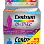 Pachet Centrum Silver 50+ pentru barbati si Centrum Silver 50+ pentru femei, 30+30 comprimate, Centrum
