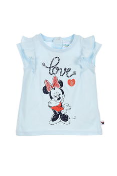Tricouri / Tricou cu imprimeu frontal Disney Minnie Mouse, Love, Albastru
