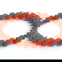 Bratara din jasp rosu 4-45mm pe elastic 19cm sfere mate, StoneMania Bijou