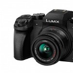 Aparat foto Mirrorless Panasonic Lumix DMC-G70K, 16MP, Touchscreen, Wi-Fi, Negru + Obiectiv 14-42mm