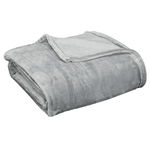 HOMCOM Pătură Flanel 330 GSM Reversibilă Interior/Exterior 203x152x0.5 cm, Gri Deschis | Aosom Romania, HOMCOM