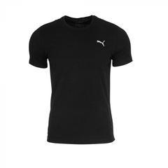 Puma, Tricou de bumbac regular fit Essential, Negru/Alb