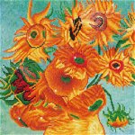 Tablou cu diamante - Vaza cu flori Van Gogh 
