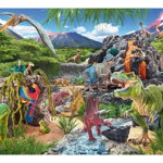 Puzzle Schmidt - Regatul dinozaurilor, 100 piese, include 2 figurine Schleich (56192), Schmidt