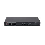 Switch PoE 16 porturi Dahua PFS4218-16ET-190-V3, 4K MAC, 100 Mbps, Cu management, Dahua