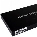 Spliter HDMI PNI 1.4 3D cu 8 porturi 1080P, suporta redare Full HD, 3D si 4K, PNI