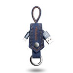 Cablu MicroUSB Mcdodo Denim Key-Chain Blue (0.15m, 2A, breloc)