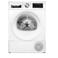 Uscator de rufe BOSCH WQG14590BY cu condensare si pompa de caldura 9 kg, Seria 6, SelfCleaning Condenser, Iron Assist, AutoDry, Design AntiVibration, Clasa A ++, Alb
