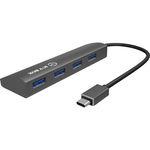 RaidSonic IcyBox 4x Port USB Type-C™ Hub, LED for Power, Premium aluminium case