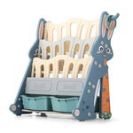 Organizator pentru carti si jucarii Nichiduta Rabbit Dark Blue, Nichiduta