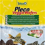 TETRA Pleco Veggie Wafers Plic hrană tablete pentru peşti sanitari şi crabi 15g, Tetra