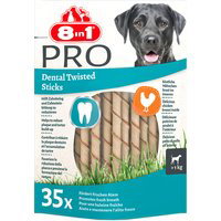 8in1 Pro Dental Twisted Sticks с пиле - 35 броя (190 г)