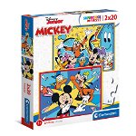 Puzzle 2 x 20 piese Clementoni Disney Mickey Mouse, Clementoni