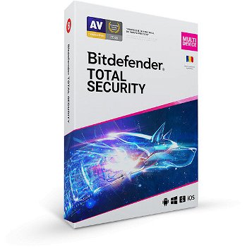 Antivirus BitDefender Total Security Multi-Device - 10 Dispozitive 1 An Licenta noua Retail